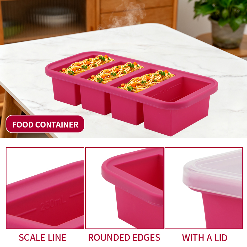 2 Or 3-Piece Silicone Freezer  - Meal Prep Template ulasan dan harga