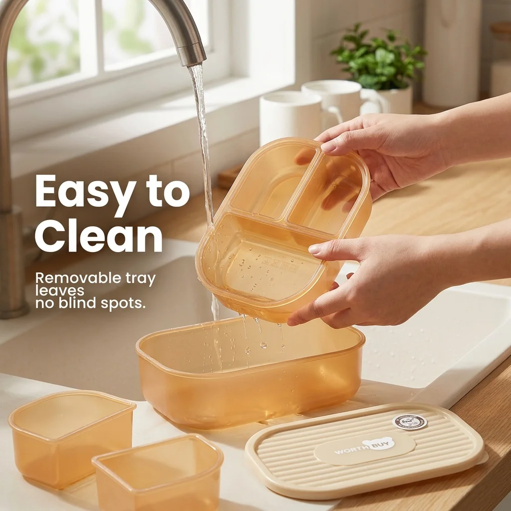 Divided Plastic Bento Box 3 Co - Meal Prep Or Prep Meal ulasan dan harga