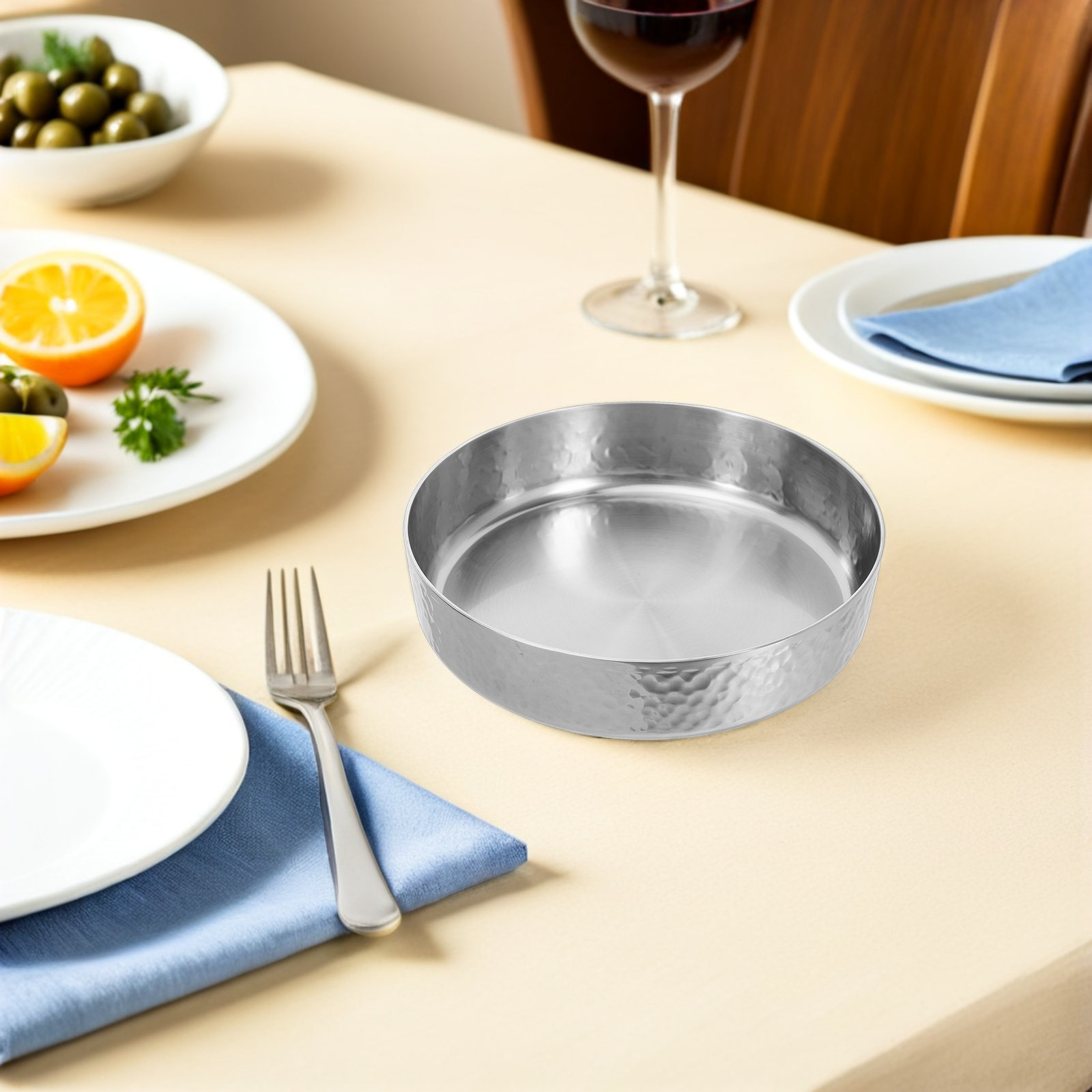 Stainless Steel Hammered Finis - Meal Prep With Rice ulasan dan harga