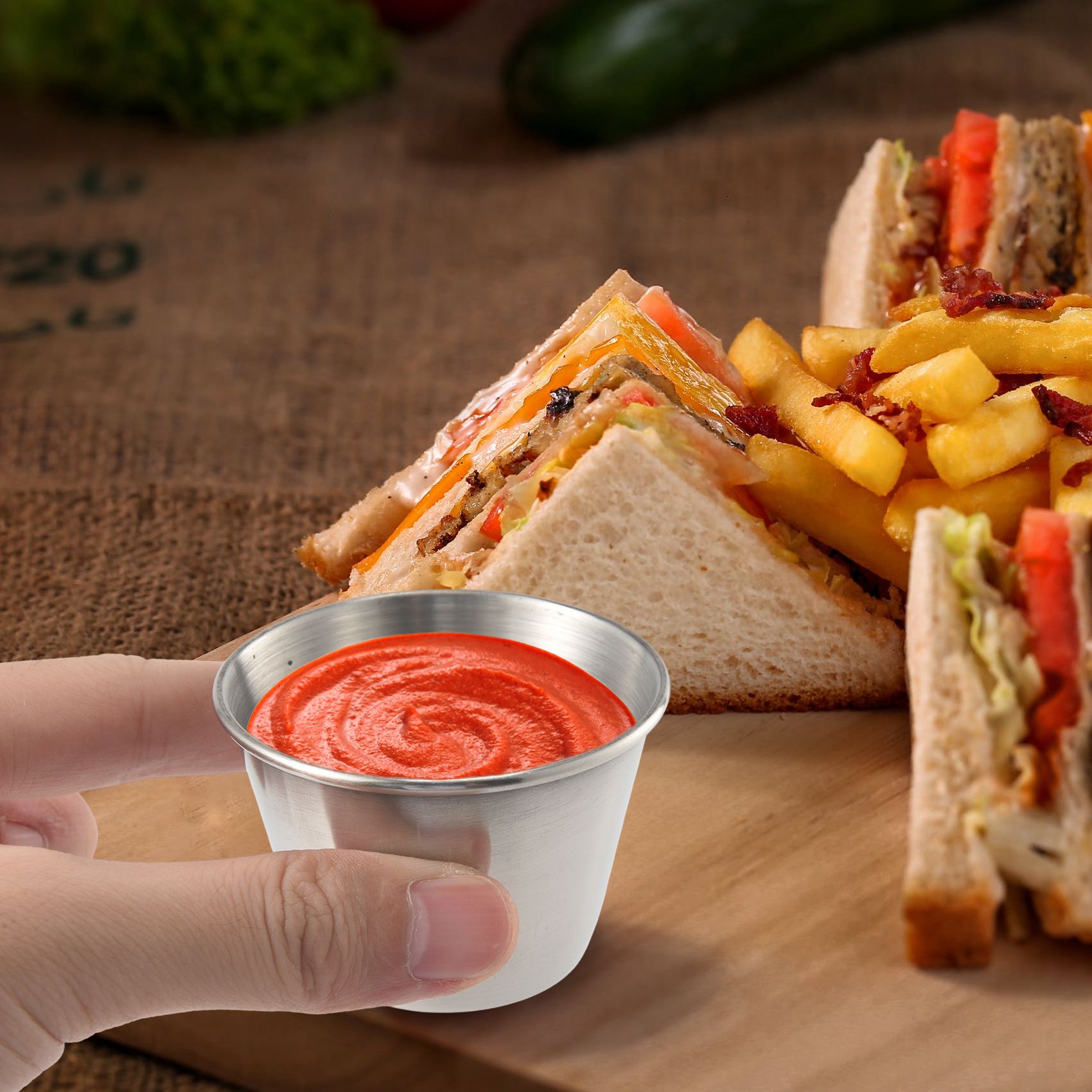 ABJI-Pack Of 12 - Premium Brus - Sauce Dipping Cup ulasan dan harga